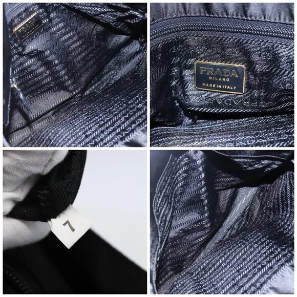 PRADA Chain Shoulder Bag Nylon Black Gold Auth 148283 - Picture 15 of 16